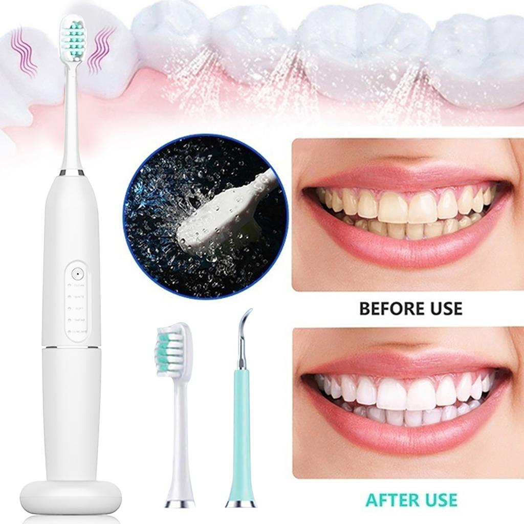 Irrigatore orale Macchie sui denti Rimozione del tartaro Spazzolino elettrico Dentista Impermeabile Sbiancamento dei denti Detergente