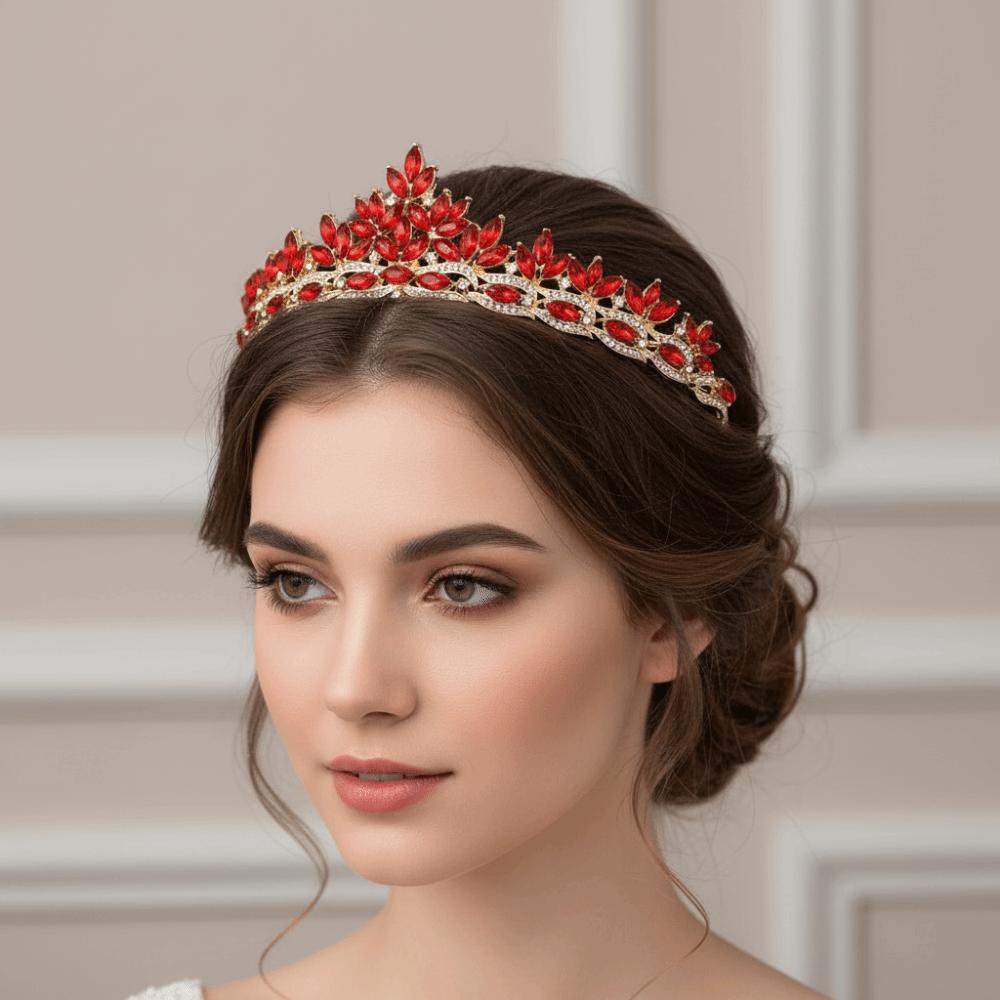 Elegant Baroque Crystal Crown Gorgeous Luxury Crystal Tiara Rhinestone Tiara Hair Jewelry