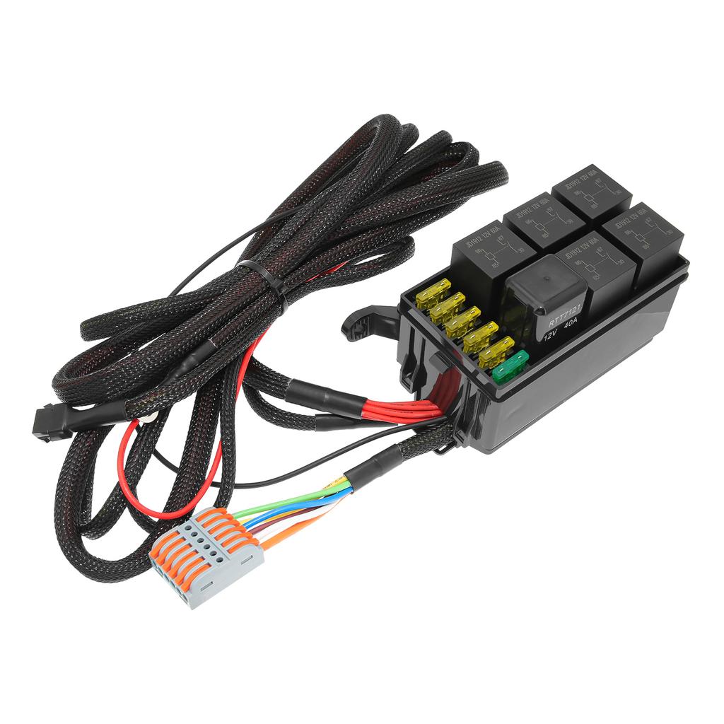 7 LED Backlights Switch Panel 12V-24V 6 Gang with 80 Switch Stickers On-Off Control Cars Auxiliary Electronic Devices Universal