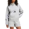 Adidas Z.N.E. Sportswear Hooded Pullover Sweatshirt Women Sweatshirt Gray JD9592