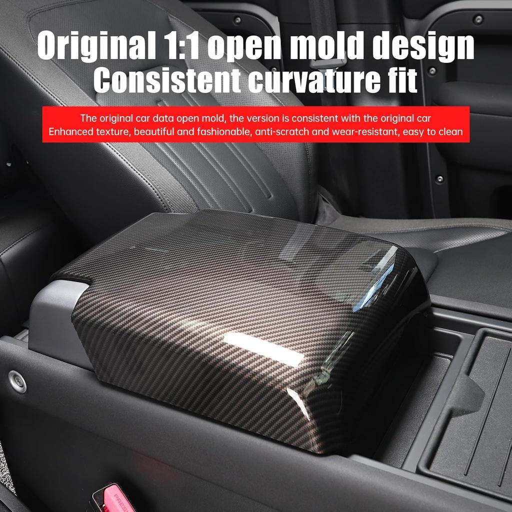Central armrest Box Protective Cover Suitable for 2020-2025 Land Rover Defender 90 110 130 Center Console Riser pad Internal Storage Box Protective