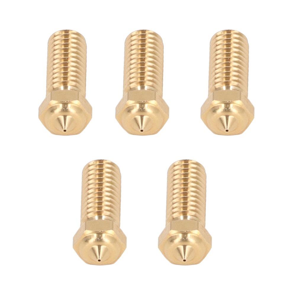 5PCS Brass Material 3D Printer Nozzle Precision Nozzle Extruder Nozzle for QIDI X Max3 Smart3 Plus3