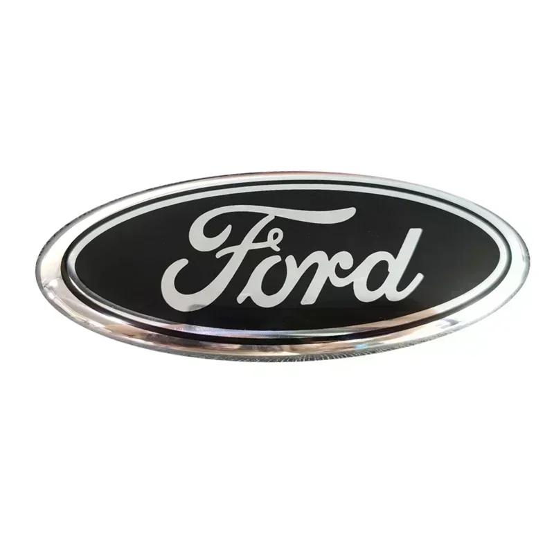 14.5x5.8CM Front Rear Trunk Emblem Badge Sticker For Ford Mondeo Kuga Focus Ranger Transit EcoSport Fiesta Edge Raptor Figo etc