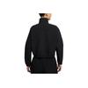 Nike Solid Color Zip Collar Short Sleeve Jacket Women jackets Black HJ1000-010
