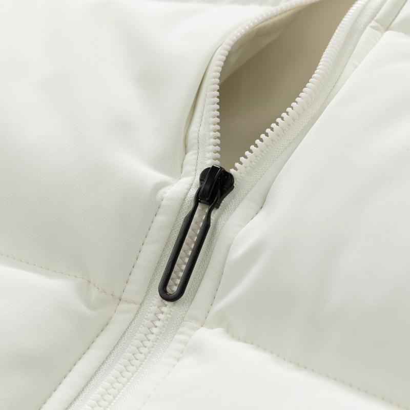 Cotton coat men's new solid color winter stand-up collar short thickened warm bread coat soft and fashionable versatile coat