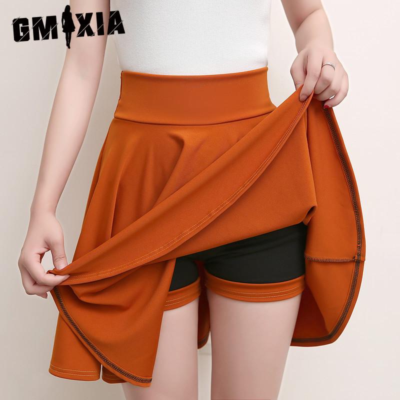 GMXIA 16 Kolorów Damska Moda Casual Jednolity Kolor Nadruk Letnia Wiosenna Spódnica