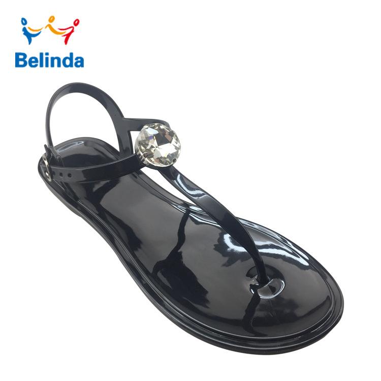 Buy Summer Flat Bottom Women Sandals Fashion Rhinestone Clip Toe Girl