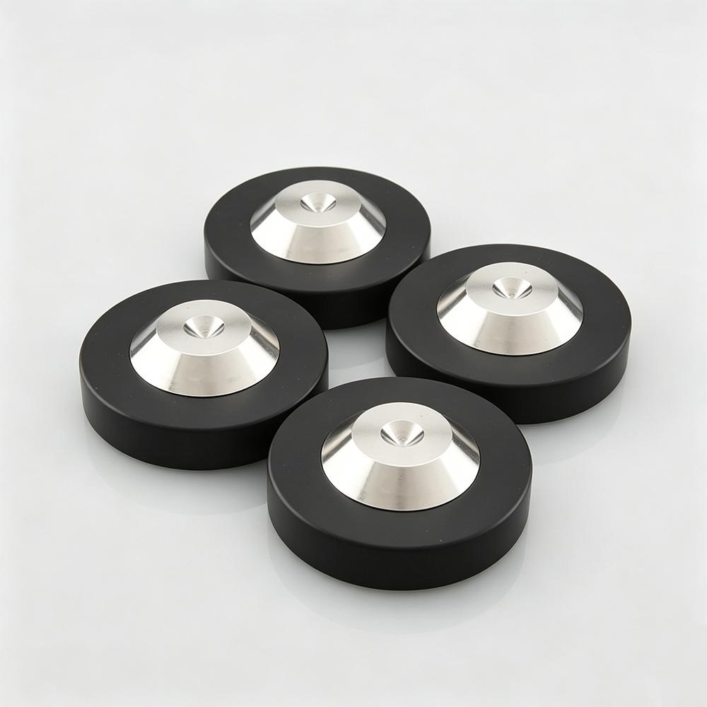 Hifi-Isolationsfüße Vibrationsdämpfer-Pads Aluminium-Spikesockel 39x13mm Resonanzdämpfer Fußpolster für Lautsprecher Verstärker Dac CD-Player Audiogeräte
