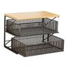 Coffee Station Organizer Coffee Bar Accessories Display Stand with Drawer Counter for Tabletop Countertop