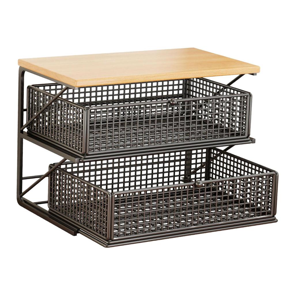 Coffee Station Organizer Coffee Bar Accessories Display Stand with Drawer Counter for Tabletop Countertop