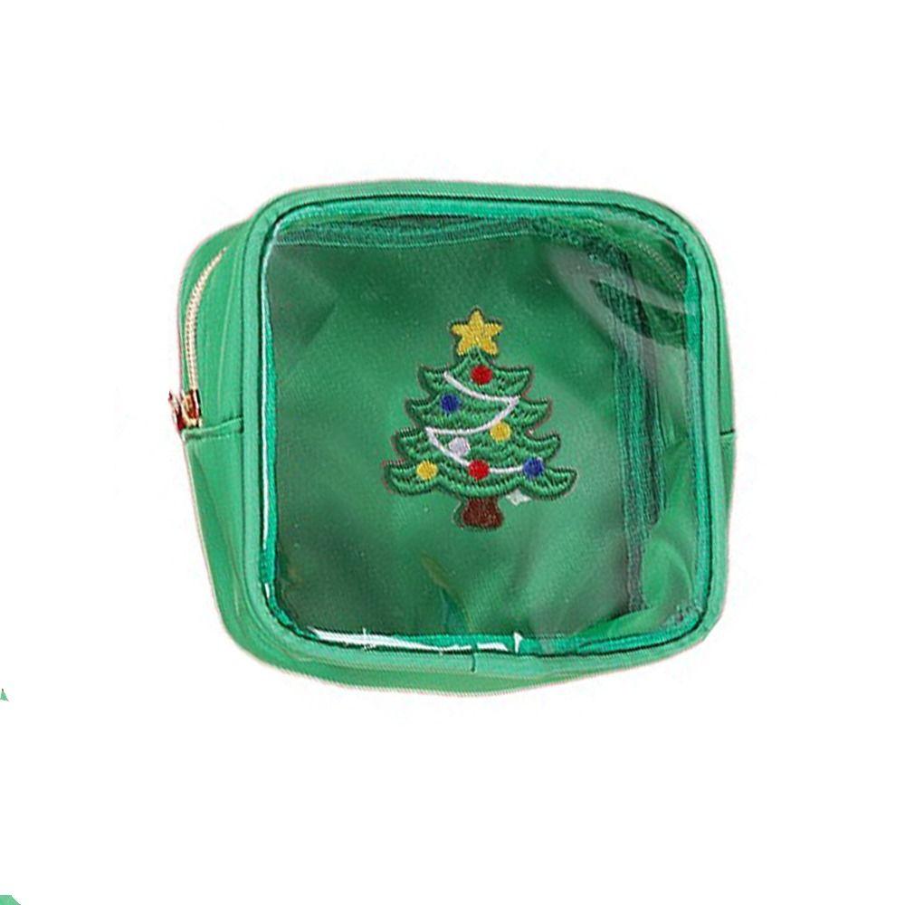 

Cartoon Cosmetic Zipper Pouch Waterproof Make Up Organizer Unique Christmas Toiletry Bags Girls S Tree