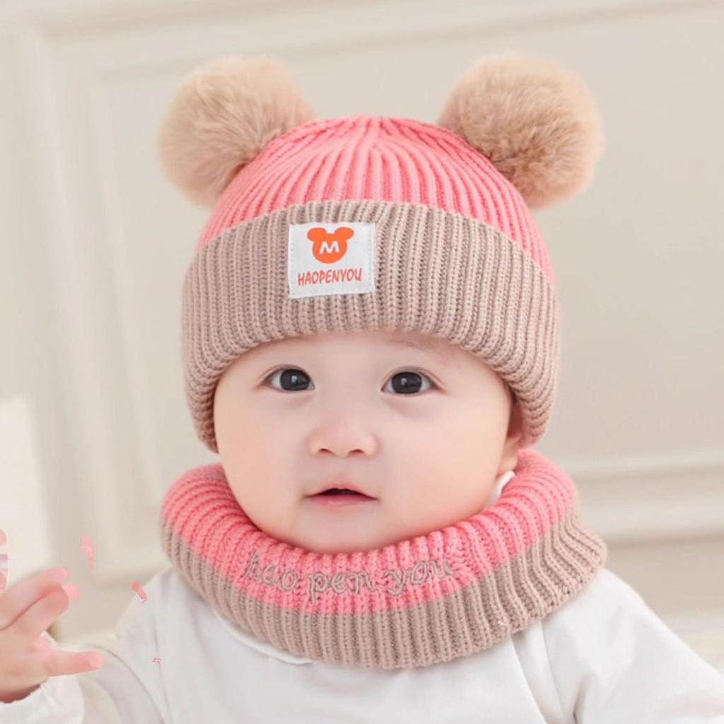 Oferta para Novos Clientes: Touca Tricotada Infantil Fofa com Orelheiras de Urso - Proteção Quente Espessa de Inverno