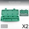 2x10Piece ABS Tool Box, Socket Organizer, Empty Storage Case for Hand Tools