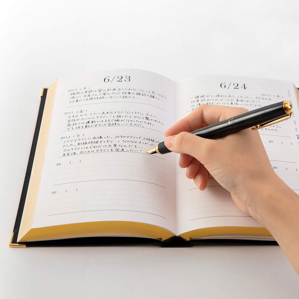 Midori 12884006 Diary, 5-Year Premium, Black,