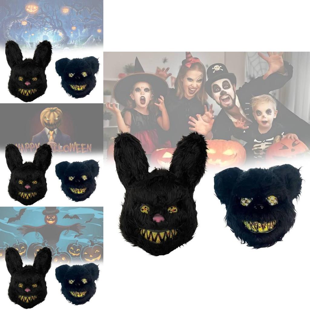 Urocza Maska Czarnego Niedźwiedzia Na Imprezę Halloweenową I Wielkanoc Stylowy Dodatek do Kostiumu