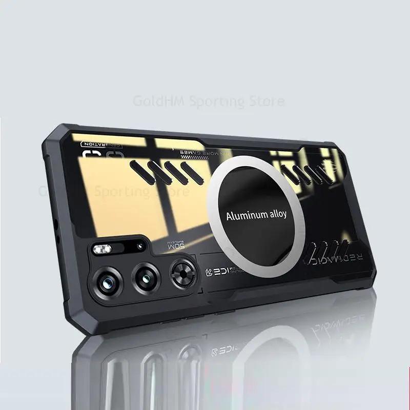 

Для ZTE nubia Red Magic 9 Pro Plus для Magsafe Bumpers Phone Case для Red Magic 8s Pro Plus Cooling Back Clip Magsafe Cover для Red Magic 8s 9 Pro Red Magic 9 Pro Plus чёрный