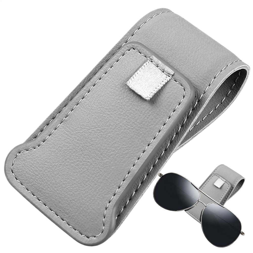 Sunglass Holder For Car Leather Glasses Storage Holder Simple And Stylish Storage Rack For Tickets Pens Bills And Other Small