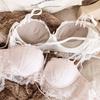 Sexy 1/2 Cup Push Up Bra Set Women Lace Flowers Embroidery Underwear Wire Free Thickened Cup Romantic Detachable Strap Lingerie