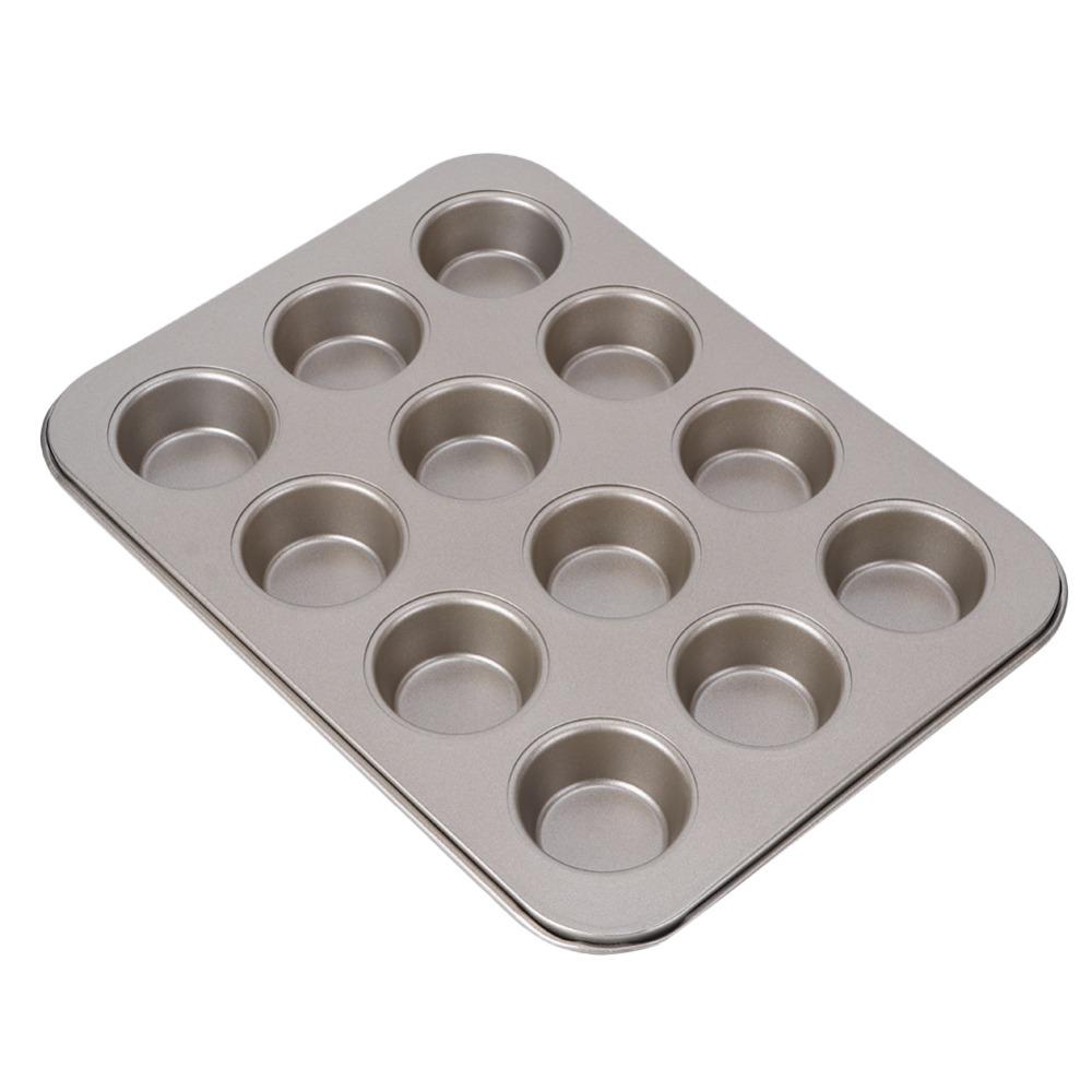 Carbon Steel Mini Muffin Pan 12-Cup Design Baking Pan Mini Bakeware Cupcake Tin Cupcakes Making