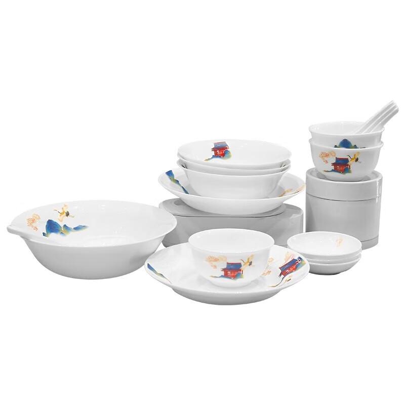 Corning Prosperous Harmony 16-Piece Glass Dinnerware Set