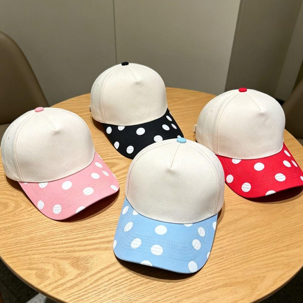 Creative Polka Dot Baseball Cap Hip Hop Sunscreen Hat Versatile Printed Peaked Cap Girl