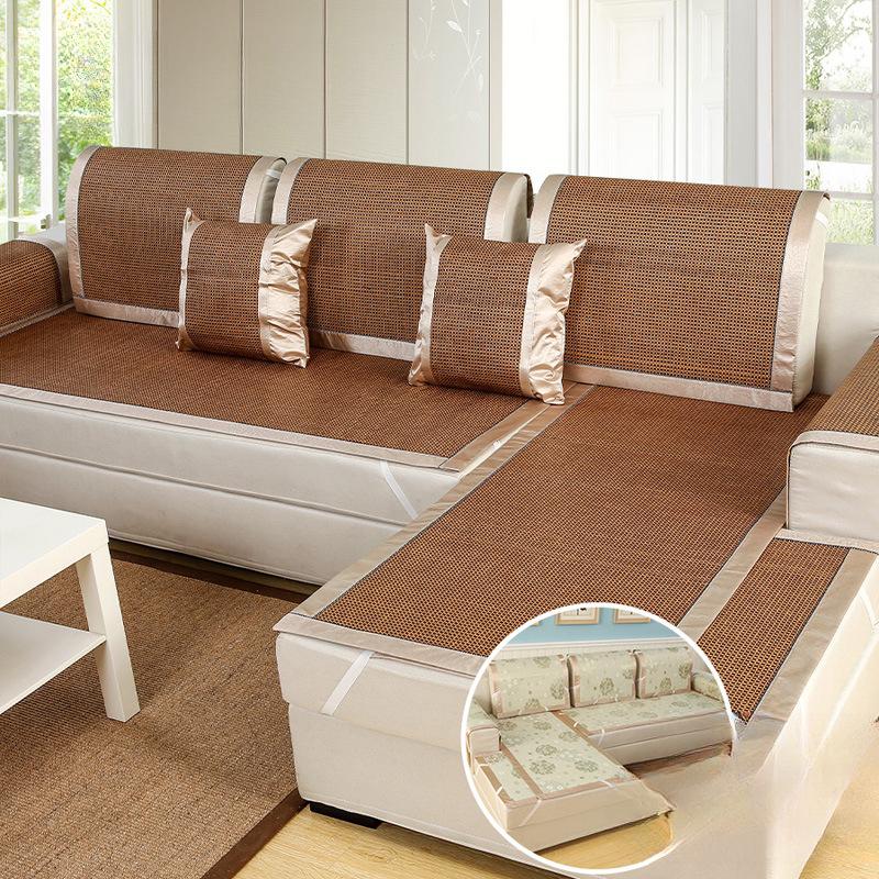 

Подушка для дивана Лето Лето Летний коврик Ледяной шелк Бамбуковый коврик из ротанга Подушка Летняя нескользящая ледяная подушка Четыре сезона Чехол для дивана 60*60cm