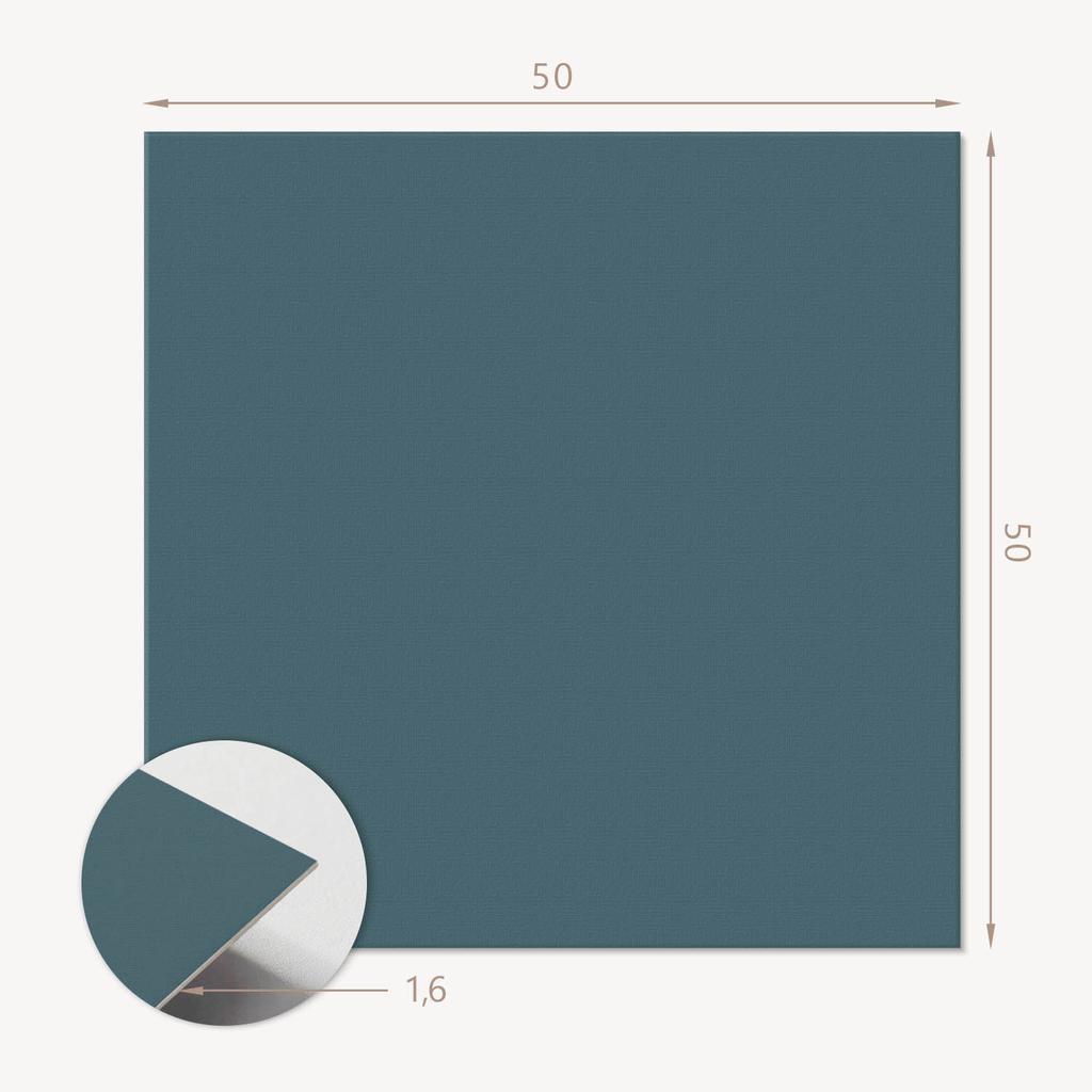 Pack of Self-Adhesive Vinyl Tiles with Print, Dark Sea Color, 4x50x50 cm
