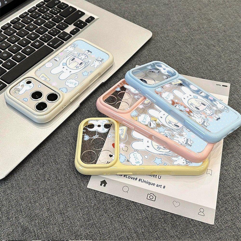 Cute Bunny Girl for Apple 11promax Phone Case 11 11 Acrylic 11 11 Side Soft 11
