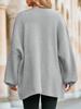 Women's Chunky Knit Cardigan Oversized Open Front Long Lantern Sleeve Cozy Sweater Coat