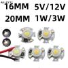 5/10Pcs 16mm 20mm LED Lamp Boards 1W 3W Single Color 5V 12V Warm Neutral White Spotlights Downlights Sunset Lights