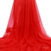 Versatile Big Red Silk Chiffon Scarf: Korean-Style Shawl & Sunscreen Wrap for All Seasons