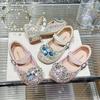 Children's high heels season children's foreign style rhinestone princess shoes children's shiny crystal soft-soled shoes