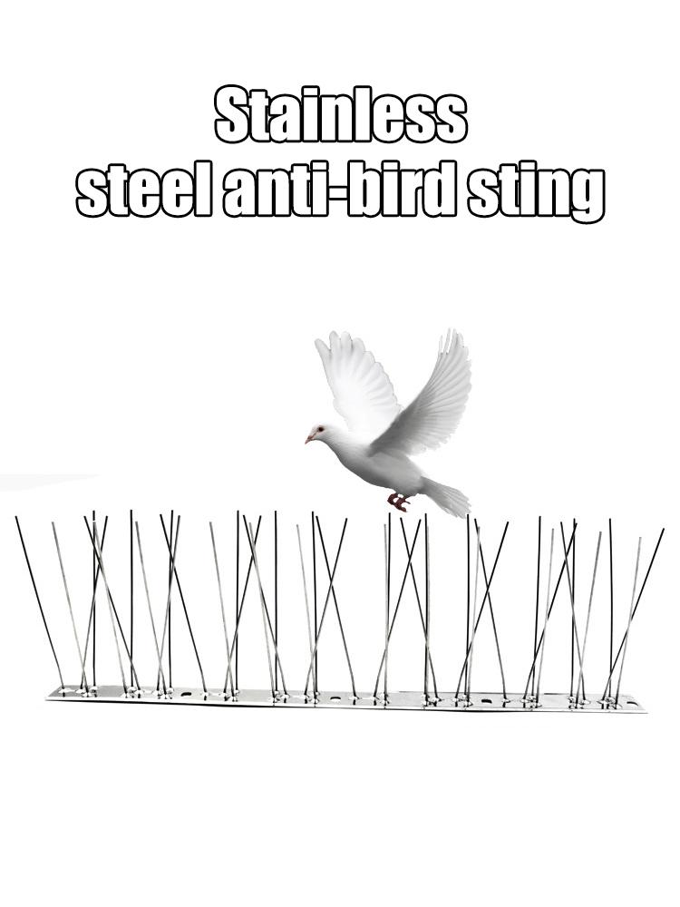Stainless Steel Pigeon Spikes Bird Repeller Deterrent Traps Anti-bird Repellent Pest Control Garden Balcony Thorn Nail Kit