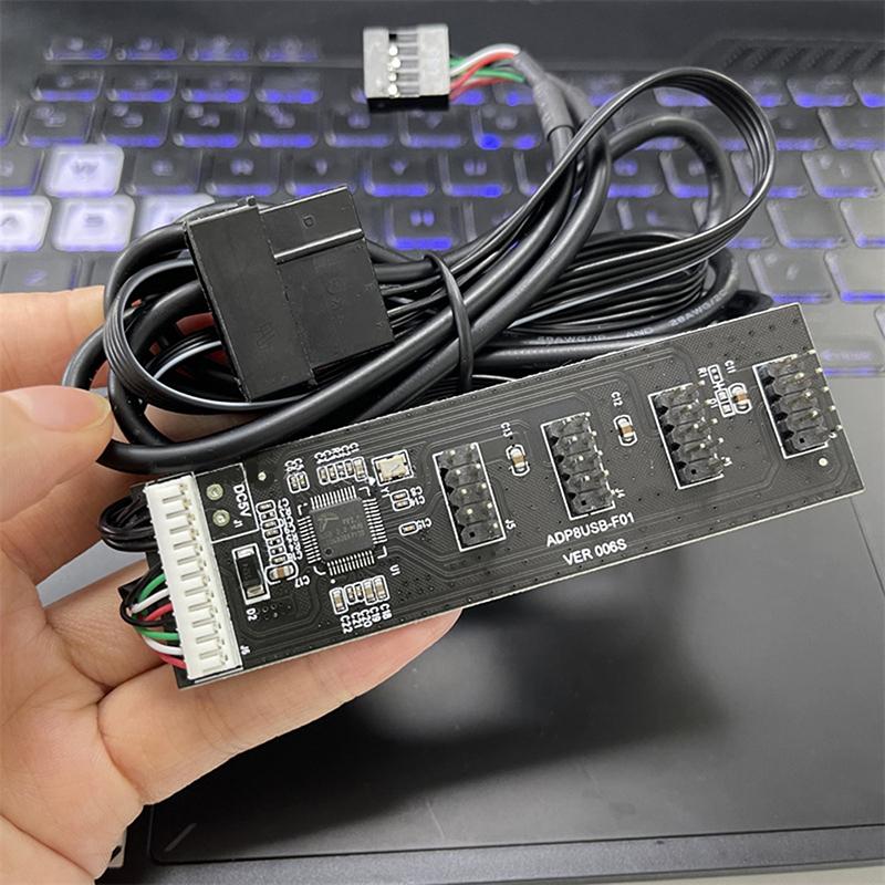 Motherboard Usb 9Pin Connector Usb2.0 Hub Splitter 1To 4 Extension Cable Adapter