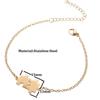 Vielseitiges Edelstahl-Paar-Puzzle-Anhänger-Armband - Unisex Verstellbares Design