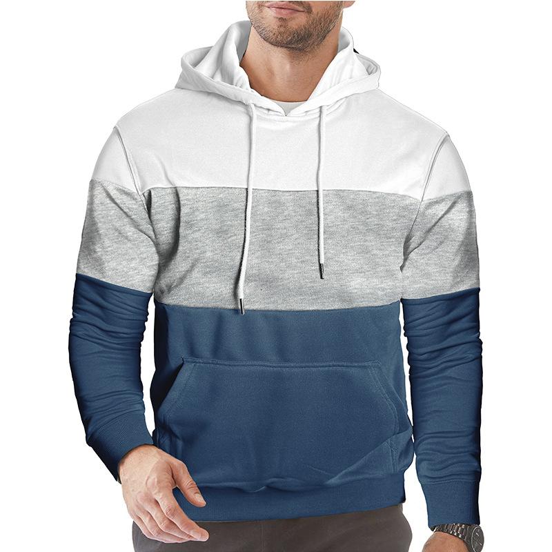Autumn Winter Men's Sweatshirt Long Sleeve Casual Sports Contrasting Hoodie Man Hooded Sweatshirts Streetwear Jogging Tops