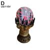 Glowing Deluxe Cellular Crystal Ball Luminous Witch Skull Hand Witch Glowing Plasma Light Spooky Serve Electrostatic Ball D P7X0
