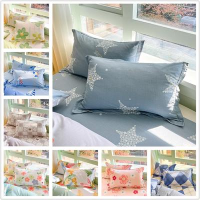 Skin-friendly Pillow Cover Pure Cotton Pillow Case 48x74cm Pillowsham 2pcs Print Cushion Cover Pillowcase Fundas De Almohada