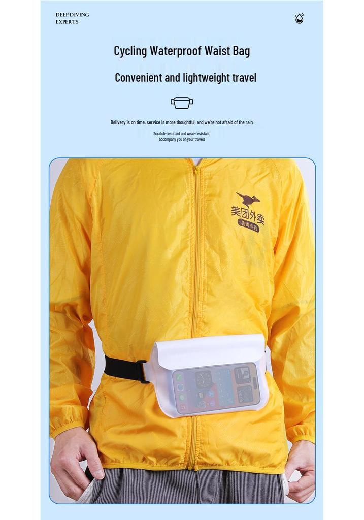 IPX8 Waterproof TPU Phone Pouch: Large Capacity Waist Pack for Swimming, Diving, Rafting, Dustproof Protection.