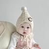 5 Colors Winter Baby Girls Hat Cute Ear Protection Cap for Infant Warm Knitted Beanie Hats Kids Lovely Pixie Cap 6-24M