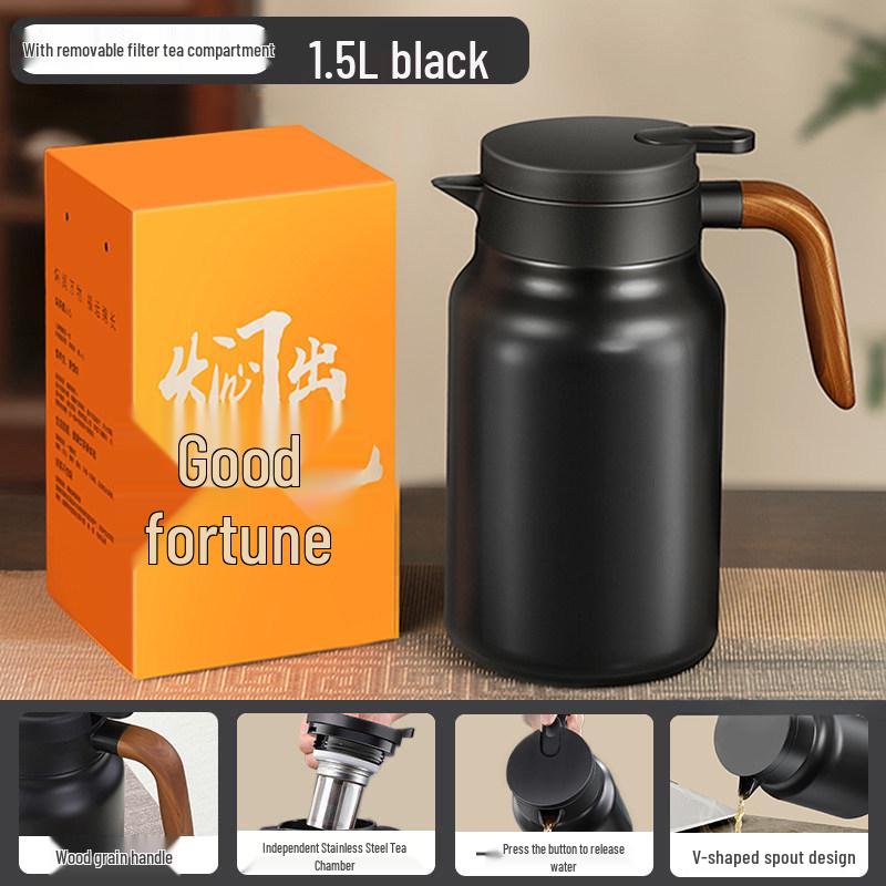 High-Capacity Thermos Flask with Tea Infuser – Long-Lasting Thermal Insulation, Food-Grade, Ideal for Home Use