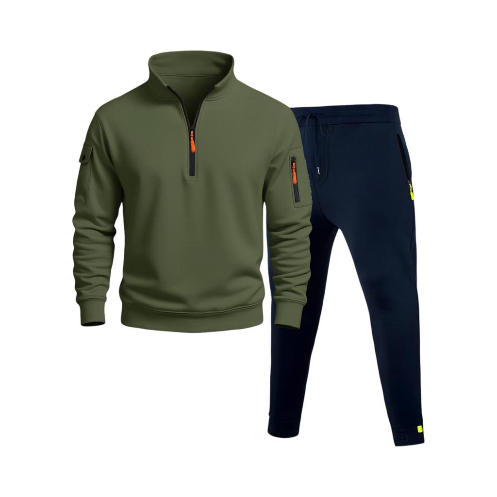 Herren Sweatshirt Anzug Herren Einfarbig Lässig Sportanzug Sweatshirt Anzug