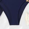 Set Costume da Bagno da Donna 3 Pezzi Set Reggiseno a Collo Alto Slip Vita Alta Sollevamento Fianchi Gonna Protezione Solare Fibbie Metalliche Costumi da Bagno da Spiaggia