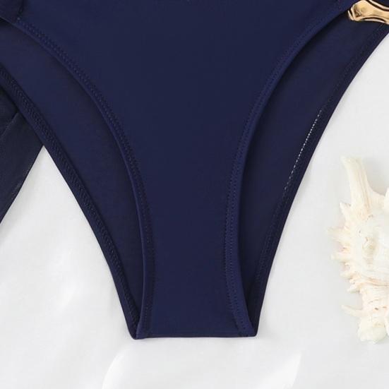 Set Costume da Bagno da Donna 3 Pezzi Set Reggiseno a Collo Alto Slip Vita Alta Sollevamento Fianchi Gonna Protezione Solare Fibbie Metalliche Costumi da Bagno da Spiaggia