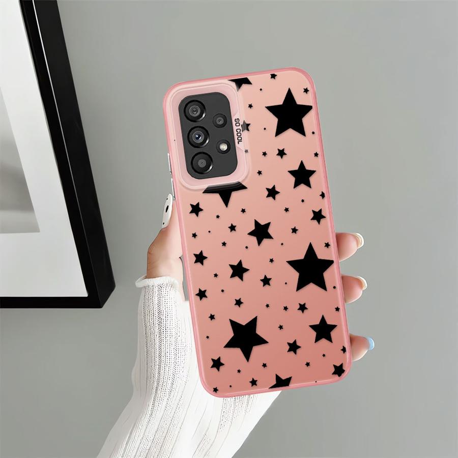 Soft Shell Case for Samsung Galaxy A26 A36 A55 A51 A56 A71 A35 A72 A73 A52 A53 A54 Five Pointed Star