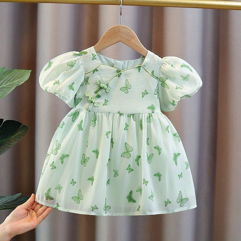 Girls' Dress Summer Hanfu Children's Chinese Style Women's Treasure Summer Dress Dress