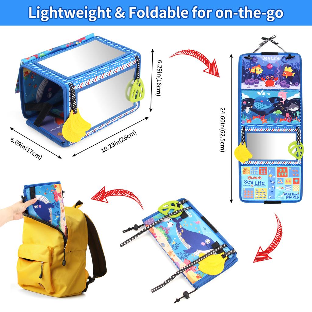Schwarz-Weiß Baby Bodenspiegel Bauchlage Sensorisches Spielzeug 6-24 Monate Baby Spielzeug Montessori Spielzeug Krabbelentwicklung Baby Spielzeug