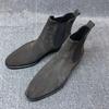 Men's Chelsea Boots 2025 New Small Square Head Men's Shoes Versatile Fashion Men's Short Boots Ankle Boots