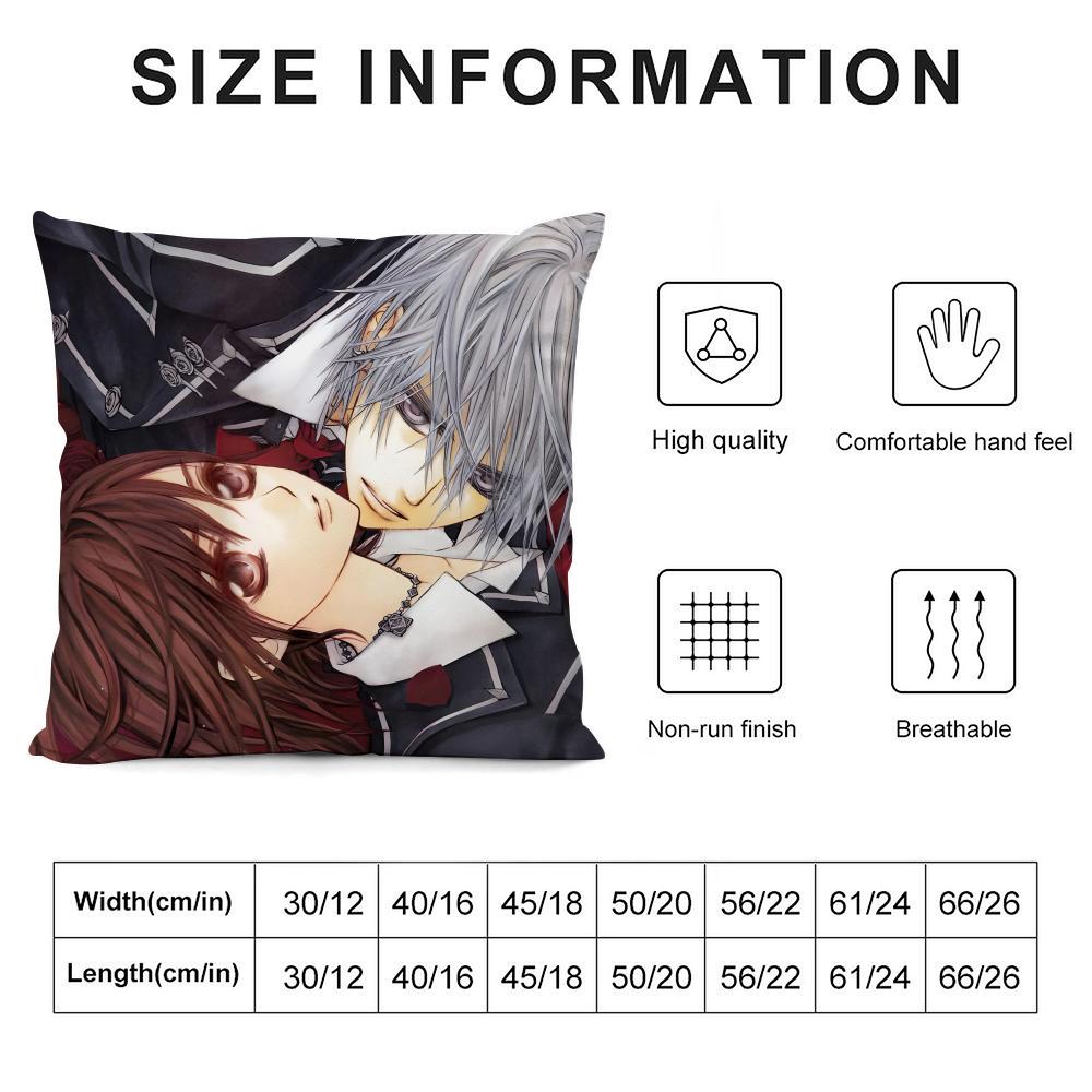 V-Vampire K-Knight Korean Comics Cushion Cover Pillowcase Ultra Soft Skin Friendly Fabric Cloud Like Comfort & Concealed Zipper