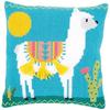 Cross Stitch Kit - VERVACO - Llama - Multicolour - Cushion - Child